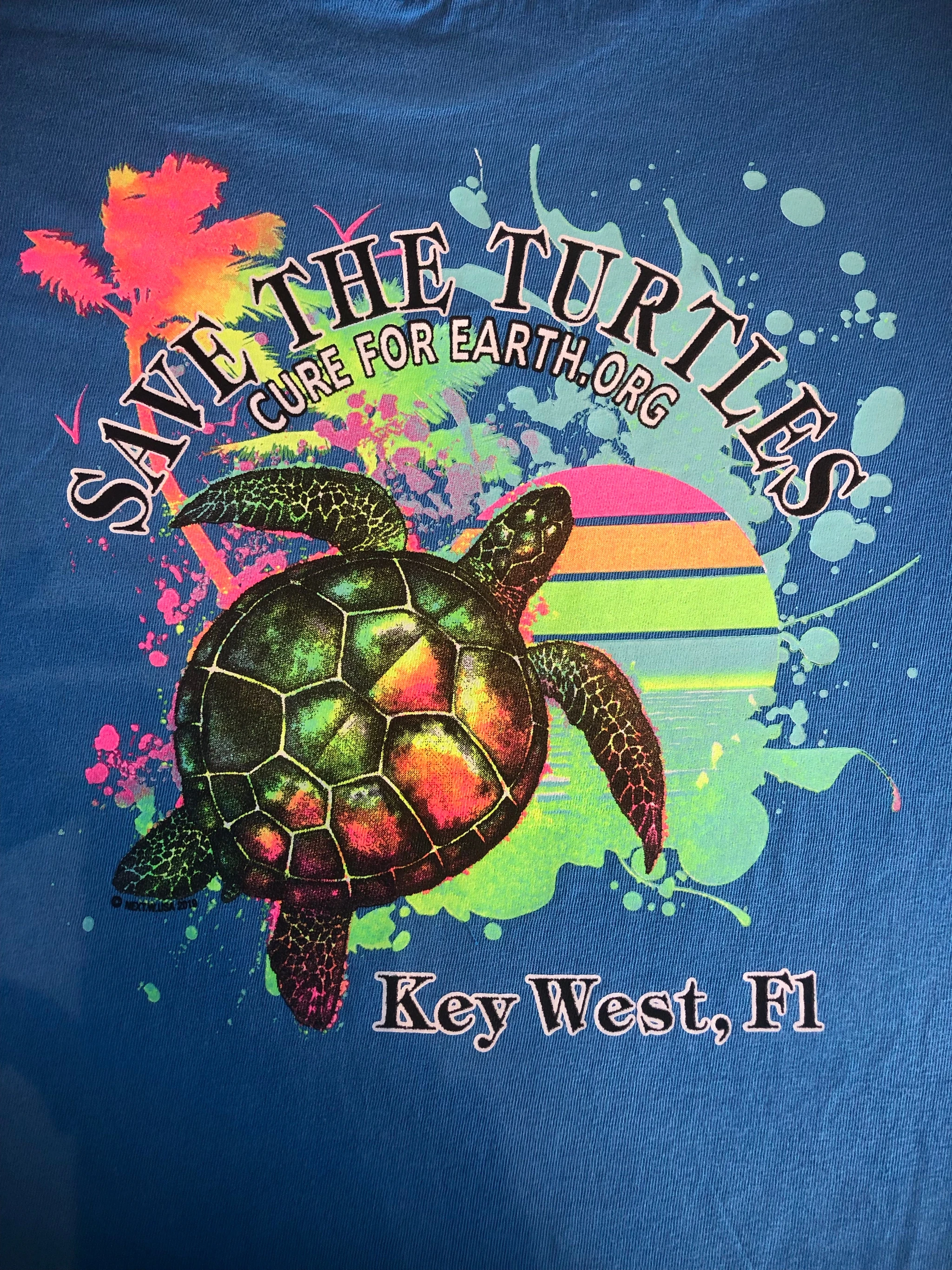 Save the Turtle, T-Shirt in full color.
